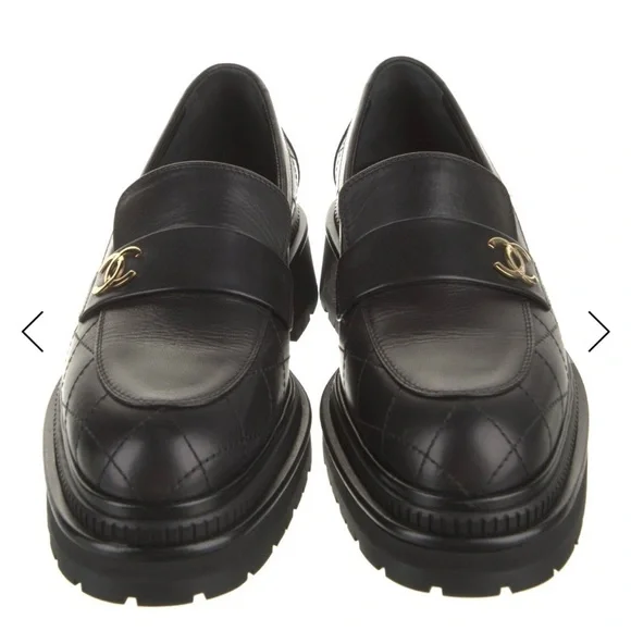 Chanel Interlocking CC Logo Loafers - Picture 3 of 5